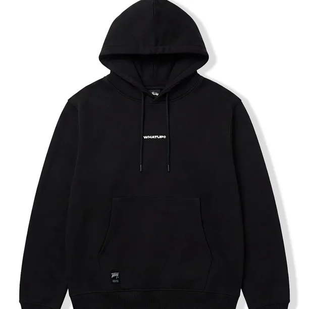 Poleron Hombre Hoodie Logo Black White Whatup