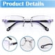 thumbnail image 4 of Gafas de presbicia con doble luz, gafas con zoom inteligente, borde de corte de diamante sin marco, gafas de presbicia con luz azul, tanto de cerca como de lejos, de doble uso, 4 of 5
