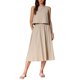 thumbnail image 2 of INSPIRE CHIC Conjunto de 2 Piezas de Falda para Mujer, Conjuntos de Regreso a Clases, Top Corto sin Mangas y Falda Midi en Línea A, Atuendos Casuales de Verano, Caqui L, 2 of 6