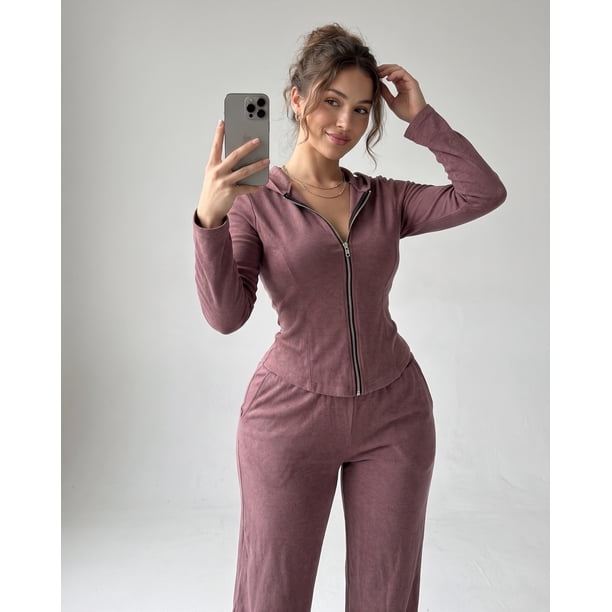 Set Mujer Tela Técnica Invierno Palazzo Gorro Pro - ZL043