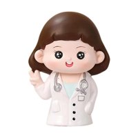 Magideal - Doctor Statue Ángel En Figura Blanca, Escultura De Resina De Topper En Forma De Muñeca Para La Fiesta De Cumpleaños De La Boda Del Festival Escritorio Doctora