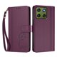 thumbnail image 3 of Funda Cartera Trébol para Motorola Edge 70 5G con Ranuras Tarjetas y Carga Inalámbrica Violeta, 3 of 6