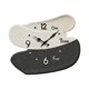 thumbnail image 3 of Reloj De Pared De Madera Creativo Y Moderno, Adorno Para La Escuela, El Ba?o Y El Hogar, Color Blanco Y Negro., 3 of 5
