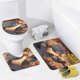 thumbnail image 4 of El robot salvaje-theme 4-Piece Shower Curtain Set with Rugs, Waterproof Bathroom Decor Set Includes Bath Mat, U-Shaped Rug, Toilet Lid Cover and Curtain with Hooks, 4 of 6