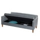 thumbnail image 3 of Futón Sofá Cama Genova Tela Velvet Gris, 3 of 8