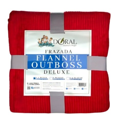 Frazada Flannel Outboss Deluxe 1.5 Plazas / Rojo – Doral