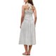 thumbnail image 3 of INSPIRE CHIC Vestido Midi de Mujer con Cuello Halter Verano Cintura Fruncida Vestido de Rayas para Playa y Vacaciones XS Blanco, 3 of 6