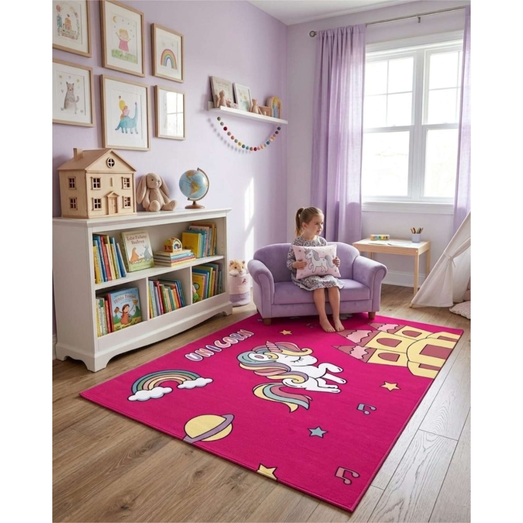 Mylhogar - Tapete De Juegos Infantil Antideslizante De 120x160cm