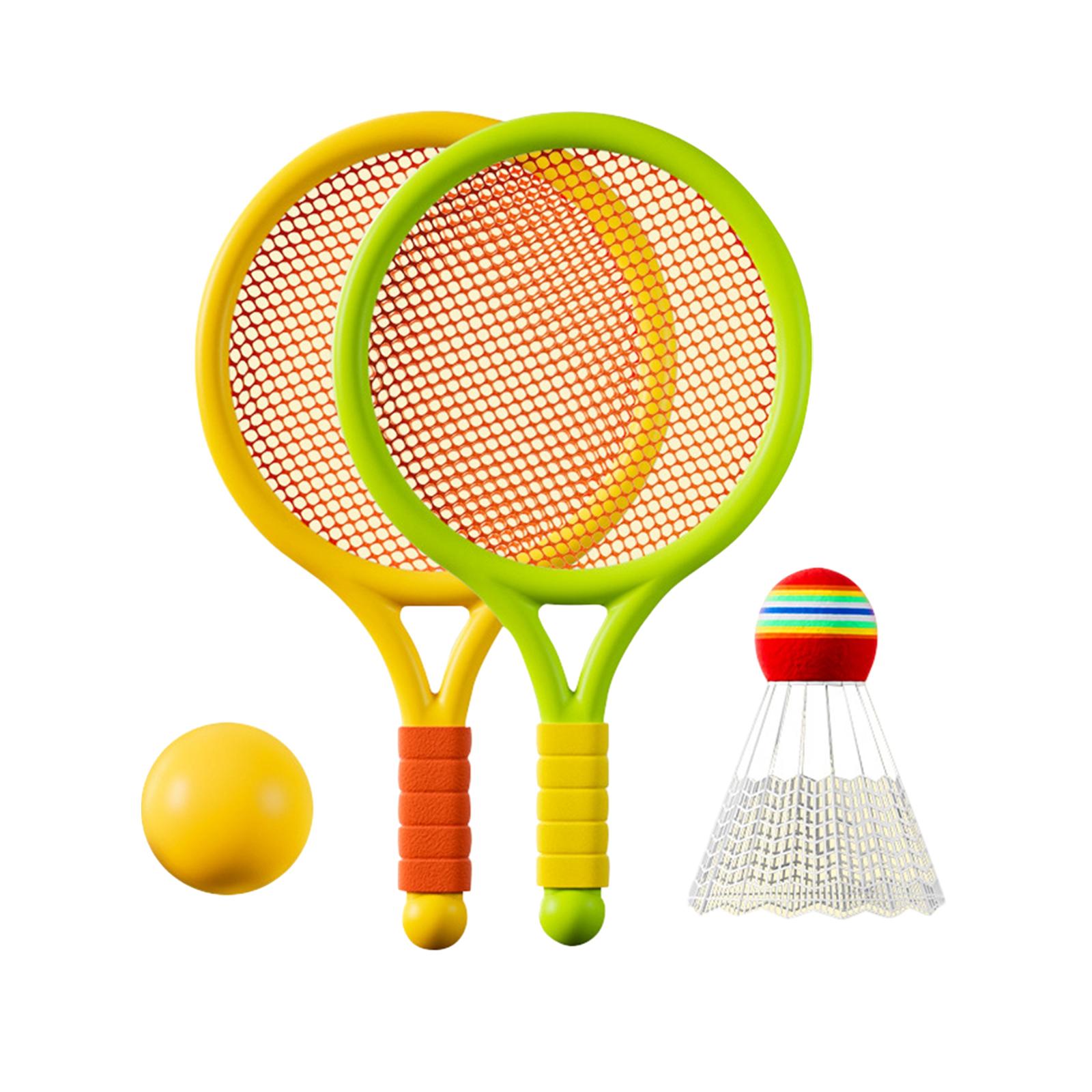 Ioensy - Juego De Tenis De Bádminton Para Niños, Ligero Para Jugadores Principiantes, Playa Para Niñas, Amarillo Y Verde