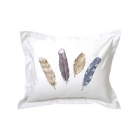Tuyo Print - Funda De Almohada - - Plumas Grises