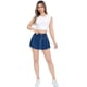 thumbnail image 1 of Short Tipo Mini Falda Juvenil Jeans Plisado Premium Elasticada 3018, 1 of 3