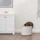 thumbnail image 5 of Caja de arena para gatos IRIS USA, entrada superior con cuchara, blanco/beige, 5 of 7
