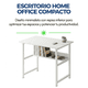 thumbnail image 2 of Escritorio Home Office Compacto Minimalista Con Repisa Blanco, 2 of 11