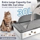 thumbnail image 4 of Caja de arena para gatos UPSKY de acero inoxidable XL con tapa para razas grandes, 4 of 7