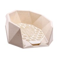Ioensy - Bandeja De Entrenamiento De Malla Para Inodoro, Caja De Arena Para Perros, Almohadillas De Tren Para Orinal De Interior, Color Beige