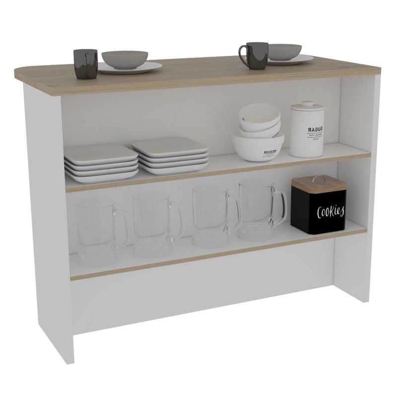 Tuhome - Barra Auxiliar De Cocina Fendi Rovere - Blanco