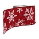 thumbnail image 1 of Lazos De Regalo De Cinta Navideña Con Borde De Alambre Para Manualidades De Festivales, Regalos De Fiesta, Copos De Nieve Blancos, 1 of 5