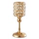 thumbnail image 2 of Candelabro Dorado De Boda De Hierro De Cristal, Candelabro De Decoración Para Oficinas De Iglesia, Altura 26cm, 2 of 5