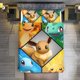 thumbnail image 1 of Pokmon 3 Piece Sets Full/Queen Size - Reversible Microfiber Quilts with Shams Soft Lightweight Bedspread Coverlet Comforter for All Season Bed Sheets, 1 of 4