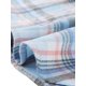 thumbnail image 5 of INSPIRE CHIC Camisas de Cuadros para Mujer Cuello en Punta Abotonado Blusas de Regreso a Clases Azul Claro S, 5 of 6