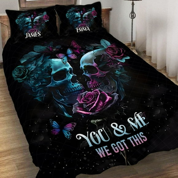 You Me We Got This Juego De Edredón Calavera Personalizado