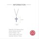 thumbnail image 2 of Collar HESHPAWS S925 Sterling Silver Cross Azul, 2 of 3