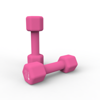 Par Mancuernas De Neopreno 3Kg Rosadas Fullfit.