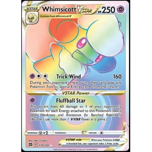 Tarjeta Pokémon Whimsicott Vstar 175/172 Brillant Stars Secret Rare