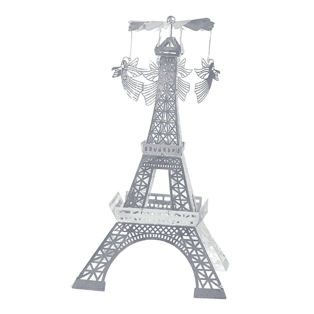 Estatuilla De La Torre Eiffel Portavelas Giratorio Ornamento Decoración Encantadora ángel Duradero