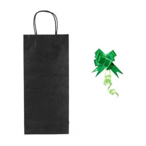 De Gaune - Bolsa De Papel Para Vino + Cinta De Regalo Verde