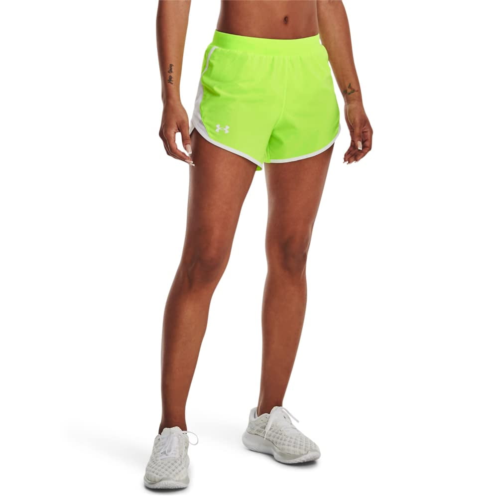 Pantalones Cortos Para Correr Under Armour Fly By 2.0 Para Mujer, Color Lima, 3xl