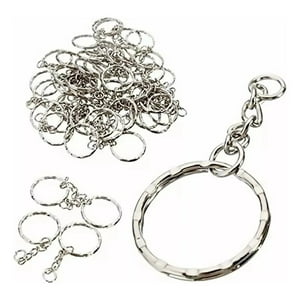 Genérica - 500Pcs Argollas Llavero En Tono Plateado Cadena Φ25Mm