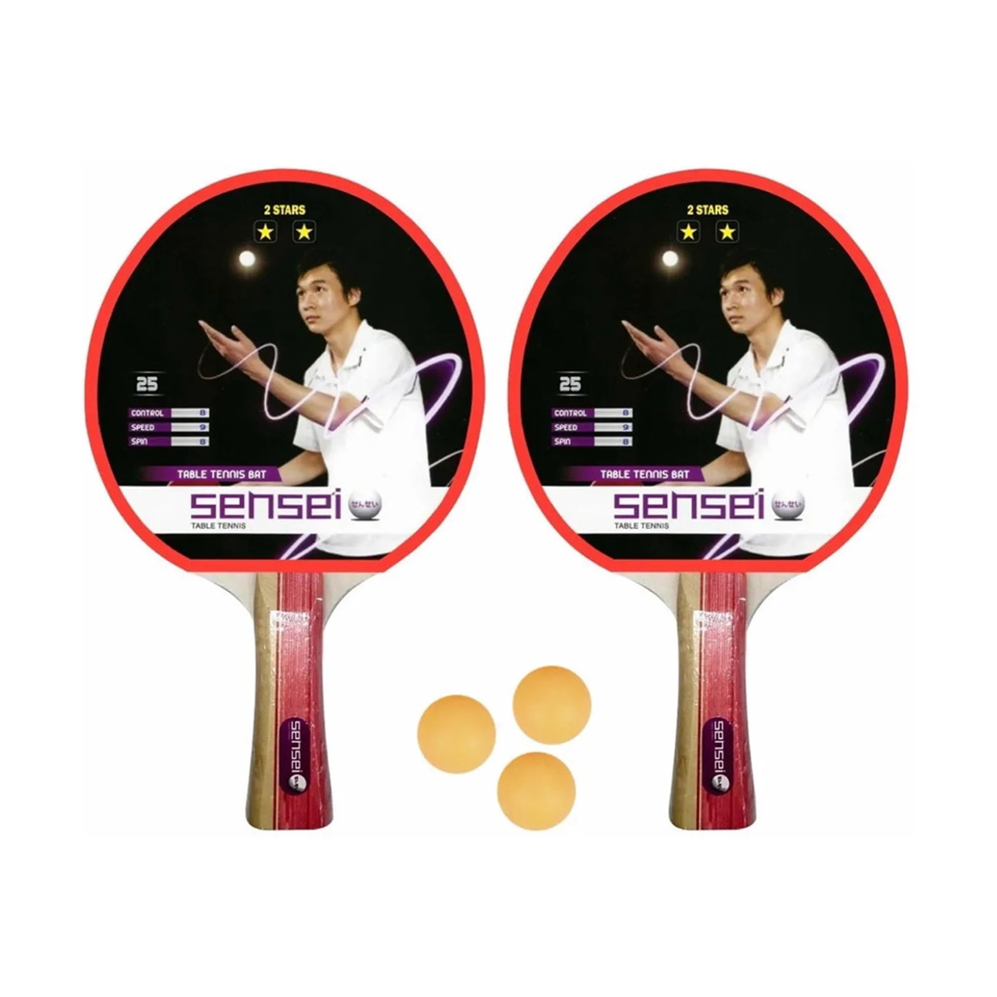 Set Ping Pong Thunder - Con 3 Racchette E Palline, Ideale Per Principianti - Foto 10