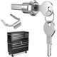 thumbnail image 1 of Cerradura para gabinete DPWOUM de acero inoxidable, rotación de 180°, 2 llaves, 1 of 7
