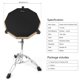 thumbnail image 5 of Drum Practice Pad Horse de 12 pulgadas con soporte y baquetas, 5 of 9