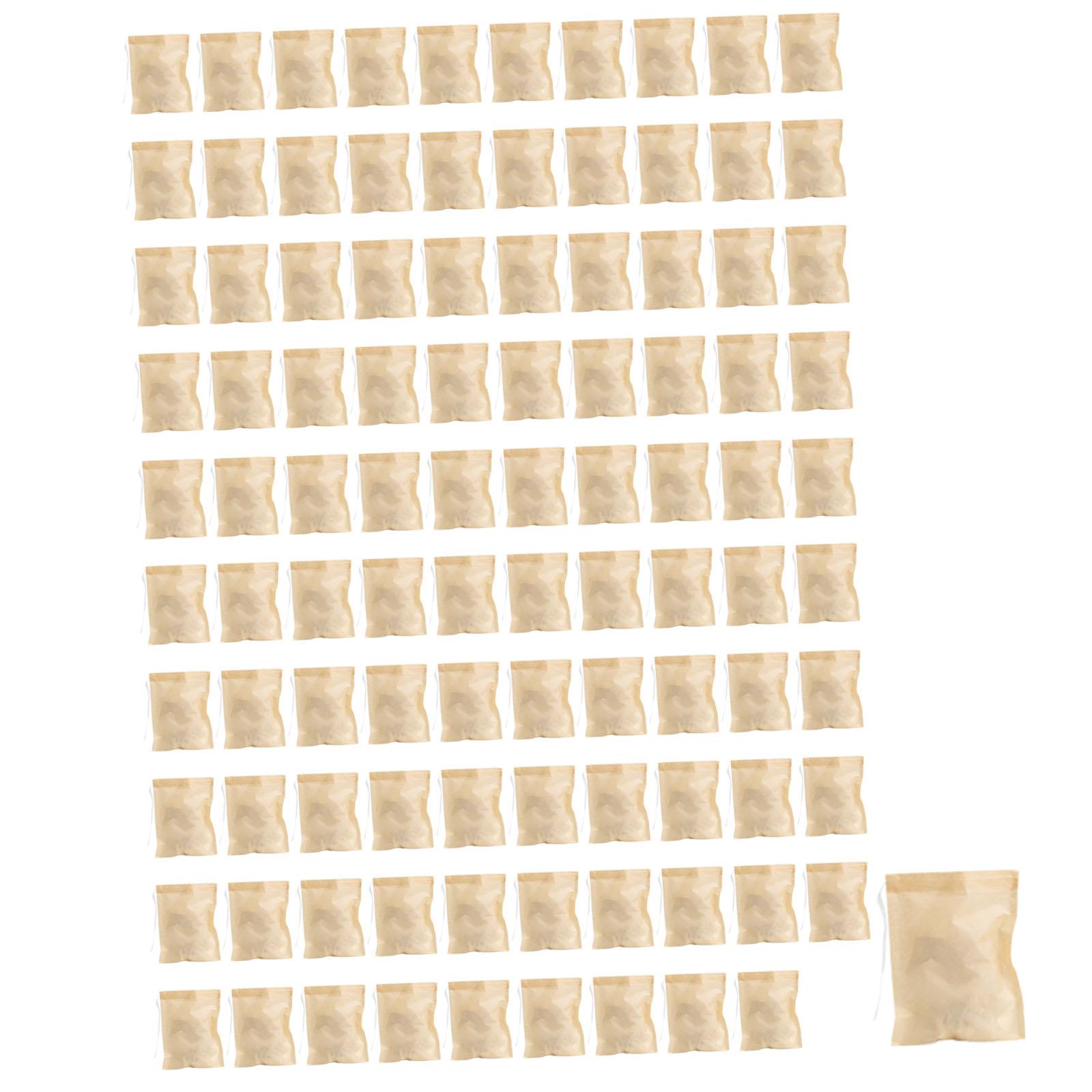 Magideal - 100 Uds Bolsas De Infusión De Té Bolsas De Filtro De Té Bolsas De Té Sueltas Desechables Filtro De Sellado Vacío Bolsas De Colador De Té Para Rellenar