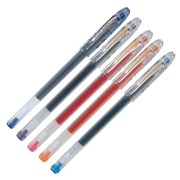 Set Lapiz Tinta Super Gel Pilot 5 Colores