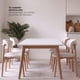 thumbnail image 2 of Silla Para Comedor Madera Tapizada Moderna Respaldo Siena Beige, 2 of 8