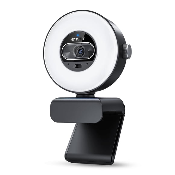 Cámara web EMEET S600L 4K para transmisión con Ring Light 4 modos