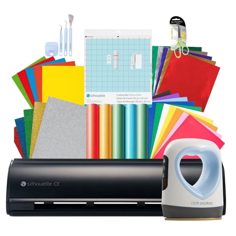 Kit Papelería Silhouette Cameo 5 Alpha Black + Plancha Mini