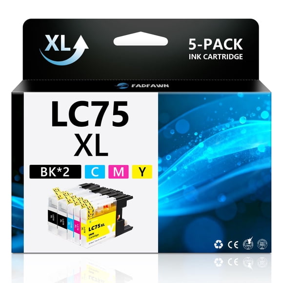 Cartuchos de tinta FADFAWN LC75XL – paquete de 5 XL