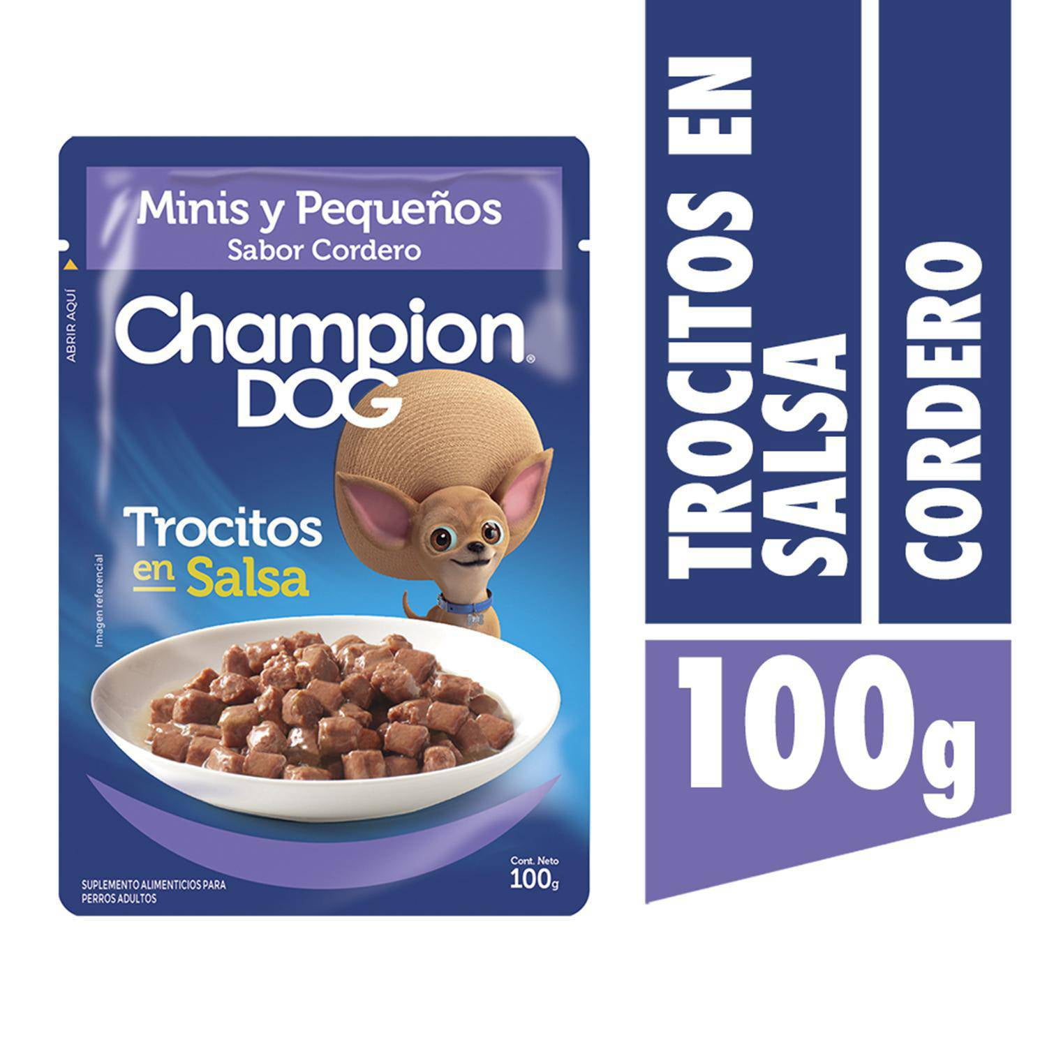Sachet Trocitos en salsa CORDERO 100gr X24 Und