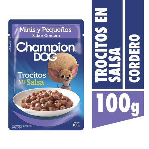 Champion Dog - Sachet Trocitos En Salsa Cordero 100Gr X24 Und