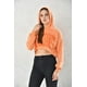 thumbnail image 2 of Poleron Crop Mujer Naranjo Con Capucha Talla M, 2 of 3