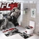 thumbnail image 1 of UFC-theme 4-Piece Shower Curtain Set with Rugs, Waterproof Bathroom Decor Set Includes Bath Mat, U-Shaped Rug, Toilet Lid Cover and Curtain with Hooks, 1 of 6