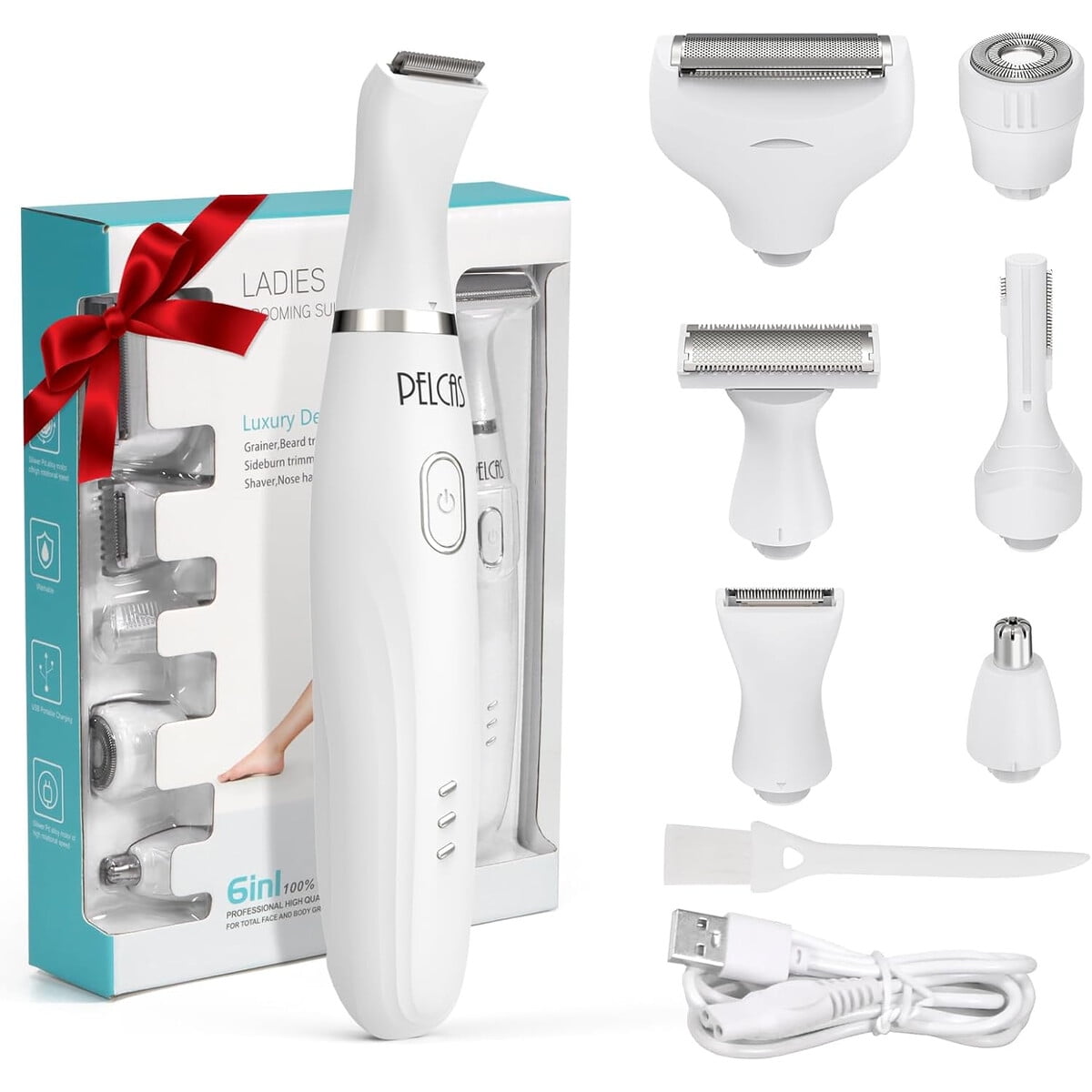 Depiladora Eléctrica Pelcas 6 En 1 Bikini Trimmer Mujer