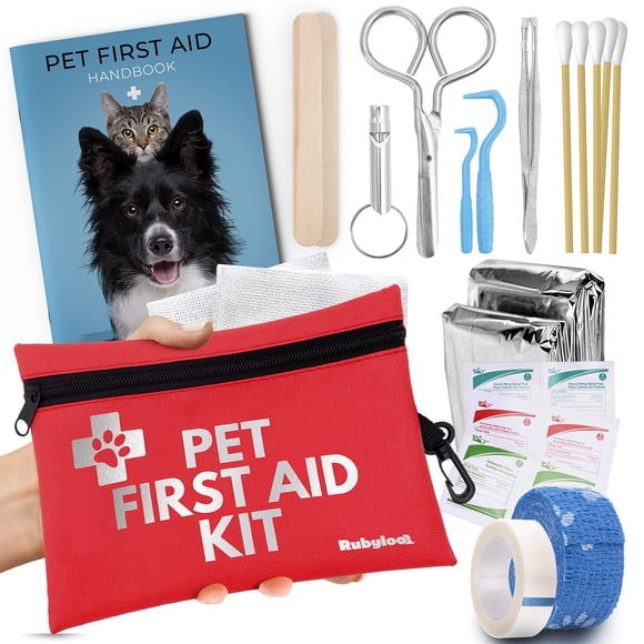 Botiquín De Primeros Auxilios Para Perros Y Gatos Con Manual Y Más