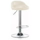 thumbnail image 1 of Silla Bar Taburete Piso Altura Regulable Respaldo Ecocuero Beige, 1 of 1