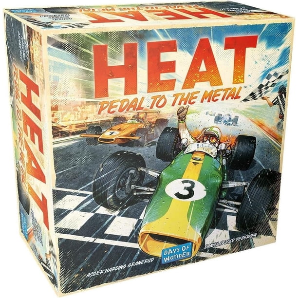 Juego de mesa HEAT: Pedal to the Metal Intense Car Racing para niños mayores de 10 años