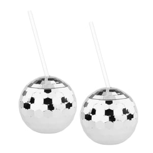 Bothyi - 2 Piezas De 20 Onzas De Bola De Discoteca, Copa De Cóctel, Botella De Té Para Bar, Copa De Vino, Plata